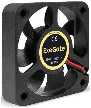 Вентилятор для корпуса Exegate EX295199RUS 50x50x10 мм, 5500rpm, 7.68CFM, 27dBA, 2-pin