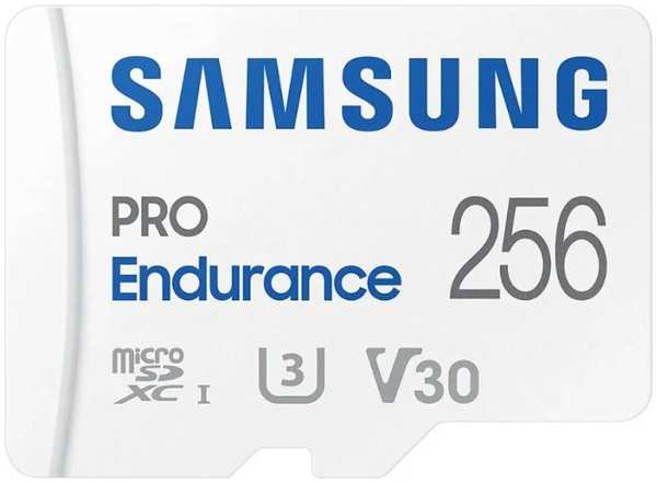 Карта памяти MicroSDXC 256GB Samsung MB-MJ256KA/APC PRO Endurance (для видеорегистратора) Class 10, UHS-I, W 30 МБ/с, R 100 МБ/с, адаптер на SD 9698421111