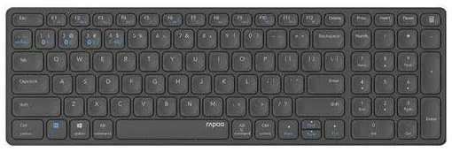 Клавиатура беспроводная Rapoo E9700M DARK серая USB BT/Radio slim Multimedia для ноутбука (14515)