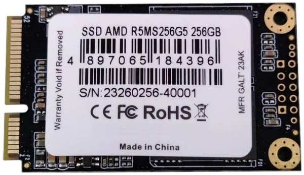 Накопитель SSD mSATA AMD R5MS256G5 Radeon R5 256GB SATA 6Gb/s 3D TLC 543/467MB/s IOPS 80K/72K