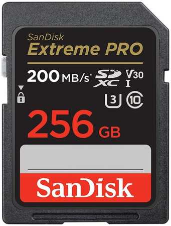 Карта памяти SDXC 256GB SanDisk SDSDXXD-256G-GN4IN Extreme Pro UHS-I Class 3 (U3) V30 200/140 MB/s 9698424851