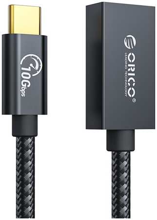 Кабель интерфейсный Orico ORICO-CAF31-10-BK-BP USB Type-C(m)/Type-A(f), USB3.1 Gen2, 10 Гбит/с, 60 Вт, 0,3 м, черный 9698425760