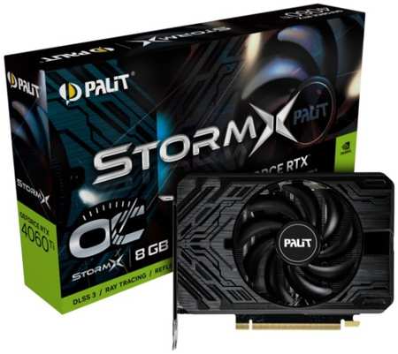 Видеокарта PCI-E Palit GeForce RTX 4060 Ti StormX OC (NE6406TS19P1-1060F) 8GB GDDR6 128bit 5nm 2310/18000MHz HDMI/3*DP 9698426402