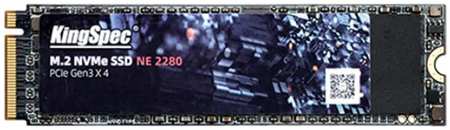 Накопитель SSD M.2 2280 KINGSPEC NE-256 256GB PCI-E 3.0 x4 3D TLC 2200/1300MB/s IOPS 76K/96K MTBF 1M 174 TBW 9698429088