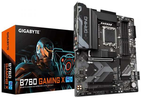 Материнская плата ATX GIGABYTE B760 GAMING X (LGA1700, B760, 4*DDR5 (4800), 4*SATA 6G RAID, 3*M.2, 3