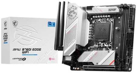 Материнская плата mini-ITX MSI MPG B760I EDGE WIFI (LGA1700, B760, 2*DDR5 (7200), 4*SATA 6G RAID, 2*M.2, PCIE, 2.5Glan, WiFi, BT, HDMI, DP, USB Type-C