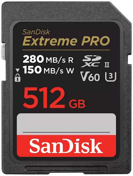 Карта памяти SDXC 512GB SanDisk SDSDXEP-512G-GN4IN Extreme PRO, UHS-II, C10, U3, V60, 280/150MB/s 9698430483