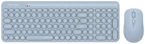 Клавиатура и мышь Wireless A4Tech FG3300 AIR клав:синяя, мышь:синяя, USB, slim (1973140)