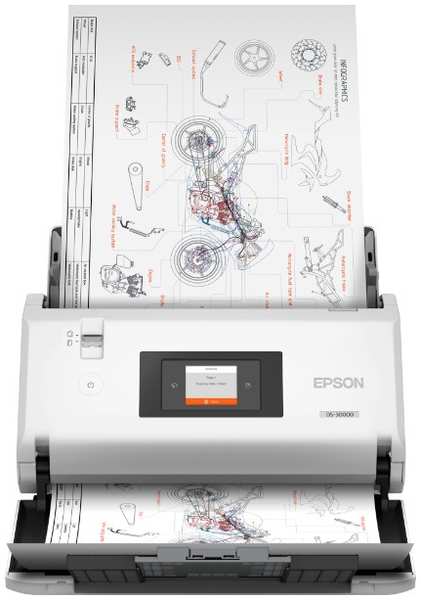 Сканер Epson WorkForce DS-30000 B11B256401 формат А3, тип датчика CIS, двустороннее сканирование, скорость сканирования – 70 стр./мин., разрешение 600