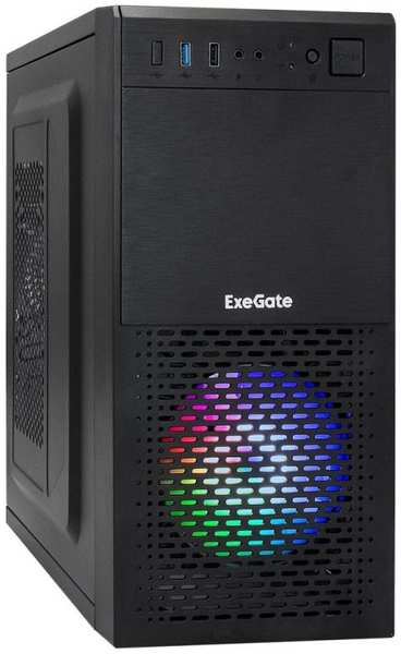 Корпус mATX Exegate mEVO-7807 EX296391RUS , БП 600W, USB 3.2, USB 2.0, audio