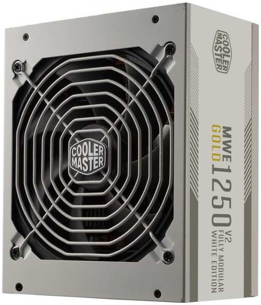 Блок питания ATX Cooler Master MWE Gold 1250 - V2 ATX 3.0 White Version 1250W, Active PFC, 80 PLUS Gold, 140mm fan, fully modular (ATX 12V 3.0) 9698436593