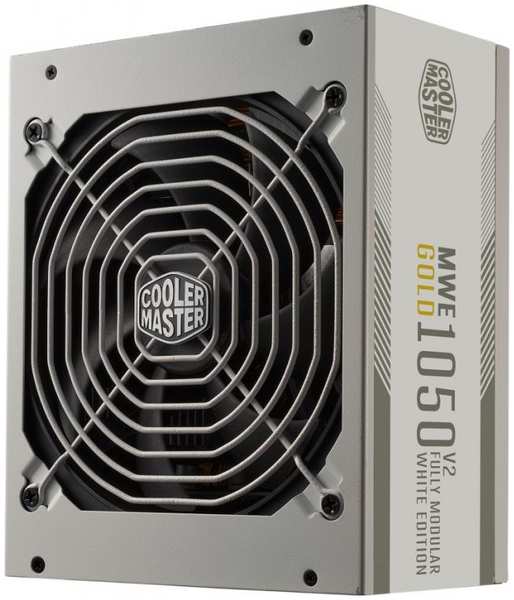 Блок питания ATX Cooler Master MWE Gold 1050 - V2 ATX 3.0 White Version 1050W, Active PFC, 80 PLUS Gold, 140mm fan, fully modular (ATX 12V 3.0) 9698436599