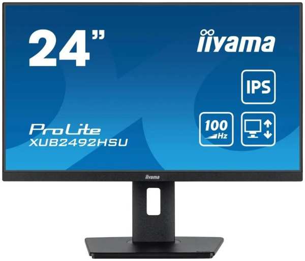 Монитор 23,8″ Iiyama XUB2492HSU-B6 ProLite черный IPS LED 0.4ms 16:9 HDMI M/M матовая HAS Piv 1000:1 250cd 178гр/178гр 1920x1080 100Hz DP FHD USB 9698439097