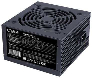 Блок питания ATX CBR PSU-ATX500-12GM 500W 80+ Bronze, APFC, черный 9698440036