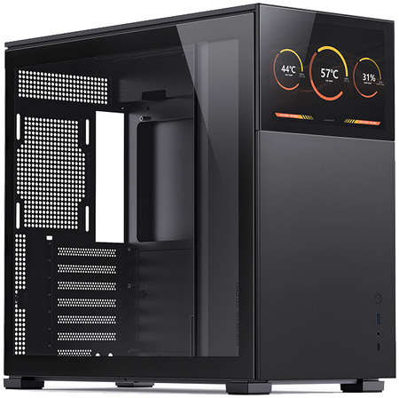 Корпус ATX JONSBO D41 STD SC Black черный, без БП, окно из закаленного стекла, 8” Color TFT-LCD screen, USB-C, USB3.0, audio 9698440210