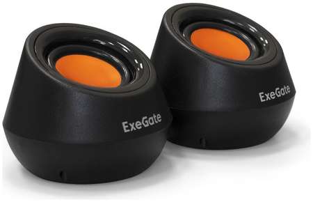 Акустическая система 2.0 Exegate Disco 130 EX287060RUS USB, 2х3Вт (6 Вт RMS), 100-20000Гц, черный/оранжевый, Color Box 9698442824