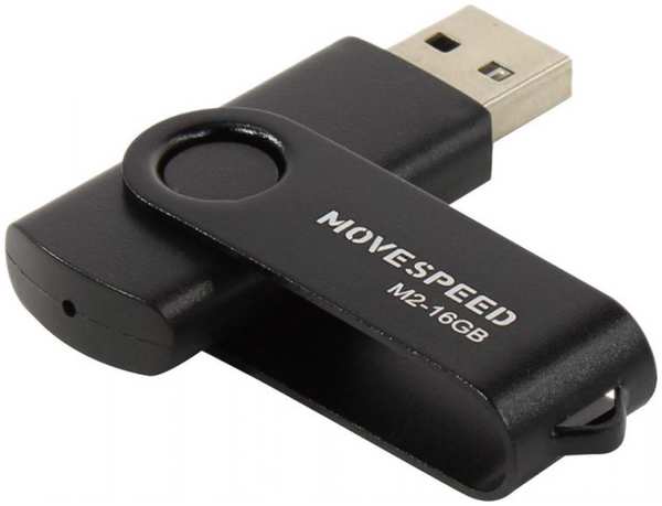 Накопитель USB 2.0 16GB Move Speed M2-16G M2 черный 9698443806