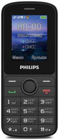Мобильный телефон Philips Xenium E2101 черный, моноблок 2Sim 1.77″ 128x160 Thread-X GSM900/1800 MP3 FM microSD max32Gb 9698444173