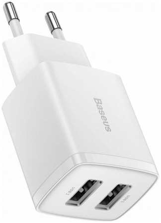 Зарядное устройство сетевое Baseus CCXJ010202 2*USB, 2.1A, 10.5W
