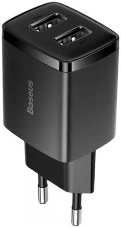 Зарядное устройство сетевое Baseus CCXJ010201 10.5 Вт 2xUSB Compact Charger 2U 10.5W черный 9698444312