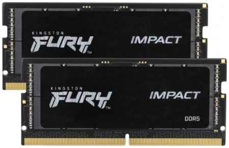 Модуль памяти SODIMM DDR5 32GB (2*16GB) Kingston FURY KF556S40IBK2-32 Impact black 5600MHz CL40 1RX8 1.1V 16Gbit retail 9698444675