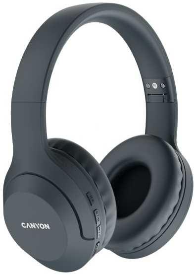 Наушники беспроводные Canyon BTHS-3 CNS-CBTHS3DG Bluetooth 5.1, 300 мА·чб USB-C, серый 9698444835