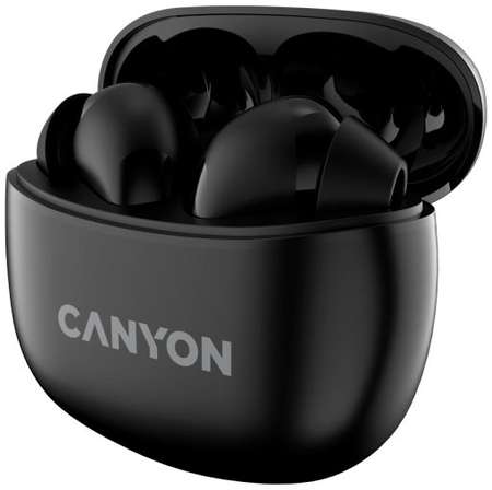 Наушники беспроводные Canyon TWS-5 Bluetooth: 5.3, 20-20 кГц, 32 ОМ, 2*40 мАч, 500 мАч, USB-C, IP33, black 9698444836