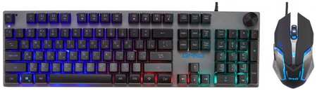 Клавиатура и мышь Oklick 500GMK 1546797 клав:серый/черный мышь:черный/серый USB Multimedia LED 9698445405