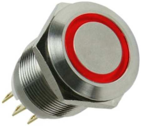 Переключатель Lamptron LAMP-SW1912L-S анти-вандальный Vandal Switch, 19mm - Silverline - red 9698446264