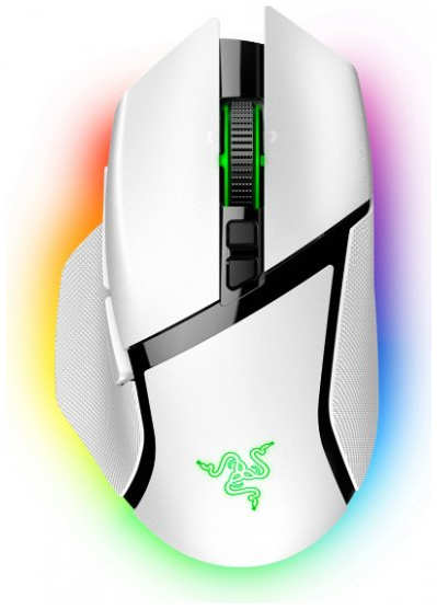 Мышь Razer Basilisk V3 Pro RZ01-04620200-R3G1 белая, 30000 dpi, светодиодный, 11 кнопок, беспроводная/проводная, BT/USB, 1.8м