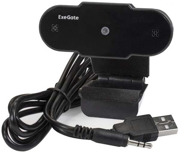 Веб-камера Exegate BlackView C310 EX287384RUS 1/3″ 0,3 Мп, 640х480, 480P, 30fps, шторка, USB, фиксированный фокус, микрофон с шумоподавлением, универс 9698447559