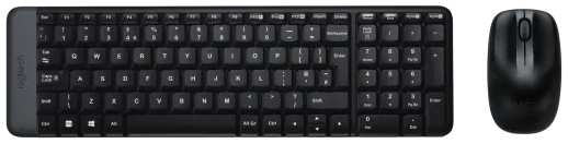 Клавиатура и мышь Logitech MK220 920-003161 клав:черный мышь:черный USB беспроводная 9698448090