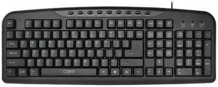 Клавиатура CBR KB 301M USB, 107кл, 9 доп. кл, черная 9698449694