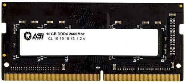 Модуль памяти SODIMM DDR4 16GB AGI AGI266616SD138 PC4-21300 2666MHz CL19 1.2V Ret 9698450014