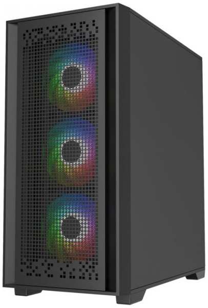 Корпус ATX Powercase ByteFlow Black CBFB-A4 без БП, окно из закаленного стекла, ARGB, USB 3.0, 2*USB2.0, HD Audio 9698450109