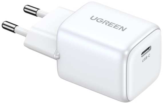Зарядное устройство сетевое UGREEN CD318 15324_ Nexode Mini 20W USB-C PD GaN Fast Charger EU. Цвет: