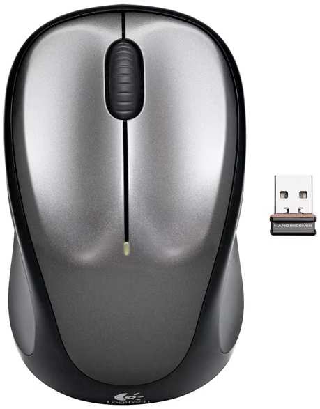 Мышь Wireless Logitech M235n 910-007129 серая/черная оптическая (1000dpi) USB для ноутбука (3but)