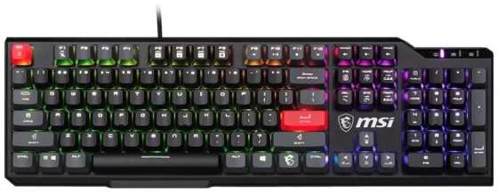 Клавиатура MSI VIGOR GK41 DUSK LR RU S11-04RUB01-CLA механическая черный/серый USB Multimedia for gamer LED (1997858) 9698454136