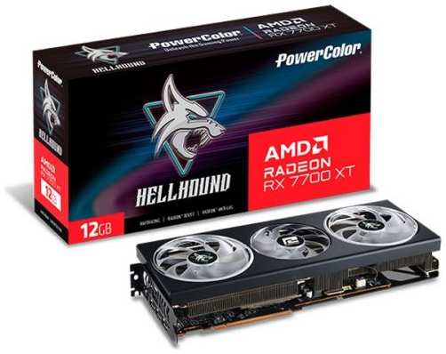 Видеокарта PCI-E PowerColor Radeon RX 7700XT 12G-L/OC Hellhound (RX7700XT 12G-L/OC) 12GB GDDR6 192bi