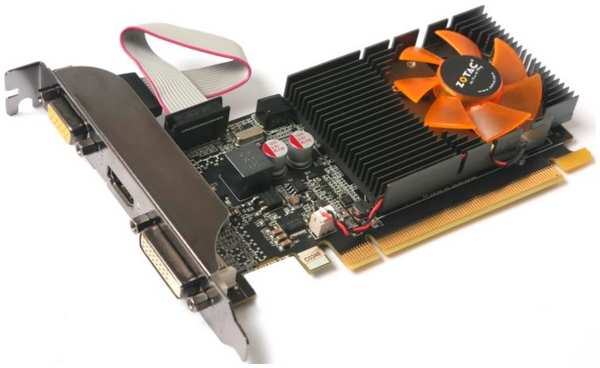 Видеокарта PCI-E Zotac GeForce GT 710 ZT-71310-10L 2GB DDR3 64bit 28nm 954/1600MHz HDCP DVI HDMI VGA 9698455543