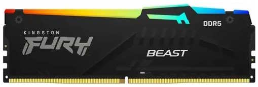 Модуль памяти DDR5 16GB Kingston FURY KF552C36BBEA-16 Beast Black RGB EXPO PC5-41600, 5200MHz, CL36, 288-pin, 1.25В, 1RX8 радиатор RTL 9698457968