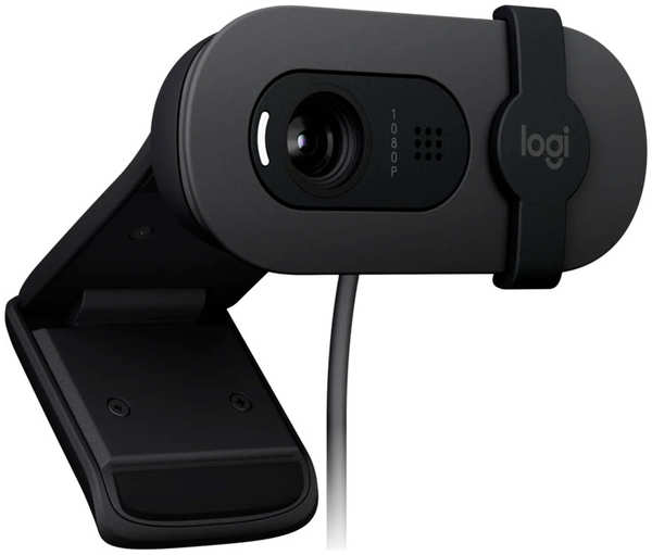 Веб-камера Logitech Webcam Brio 100 960-001585 1920x1080, graphite, защитная шторка 9698459152
