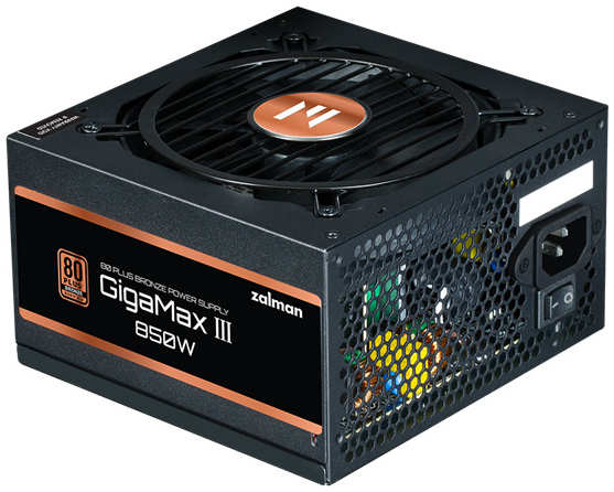 Блок питания ATX Zalman ZM850-GV3 850W, APFC, 120mm fan, 80+ Bronze, ATX 12V 3.0, Retail