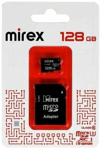 Карта памяти 128GB Mirex 13613-AD3UH128 Class 10 UHS-I U3 (SD адаптер) 9698459499