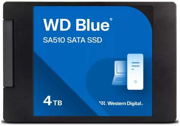 Накопитель SSD Western Digital WDS400T3B0A WD Blue SA510 4TB SATA 6Gb/s 560/520MB/s IOPS 87K/83K 600 TBW 9698459673