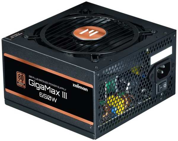 Блок питания ATX Zalman ZM650-GV3 650W GigaMax III (Ver 3.0, APFC, 80+ BRONZE , fan 12cm) Ret 9698459864