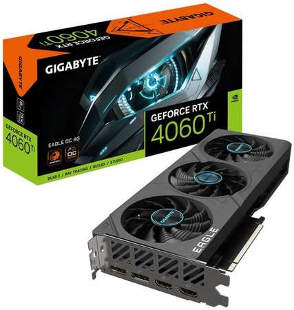 Видеокарта PCI-E GIGABYTE GeForce RTX 4060 Ti EAGLE OC (GV-N406TEAGLE OC-8GD) 8GB GDDR6 128bit 8nm 2310/18000MHz 2*HDMI/2*DP 9698462174