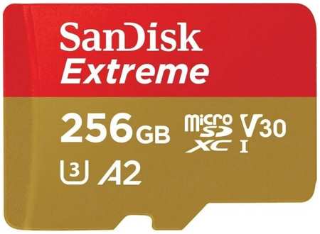 Карта памяти MicroSDXC 256GB SanDisk SDSQXAV-256G-GN6MN Class 10 UHS-I A2 C10 V30 U3 Extreme 190MB/s 9698464018