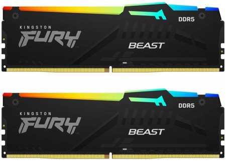 Модуль памяти DDR5 16GB (2*8GB) Kingston FURY KF548C38BBAK2-16 Beast RGB PnP 4800MHz CL38 1RX16 1.1V 16Gbit RTL