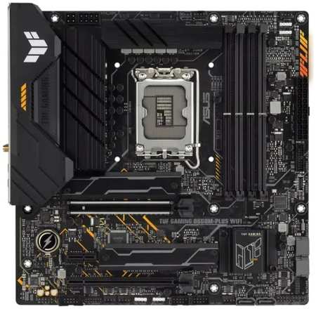 Материнская плата mATX ASUS TUF GAMING B660M-PLUS WIFI (LGA1700, B660, 4*DDR5 (6000), 4*SATA 6G RAID, 2*M.2, 3*PCIE, 2.5Glan, WiFi, BT, HDMI, DP, USB